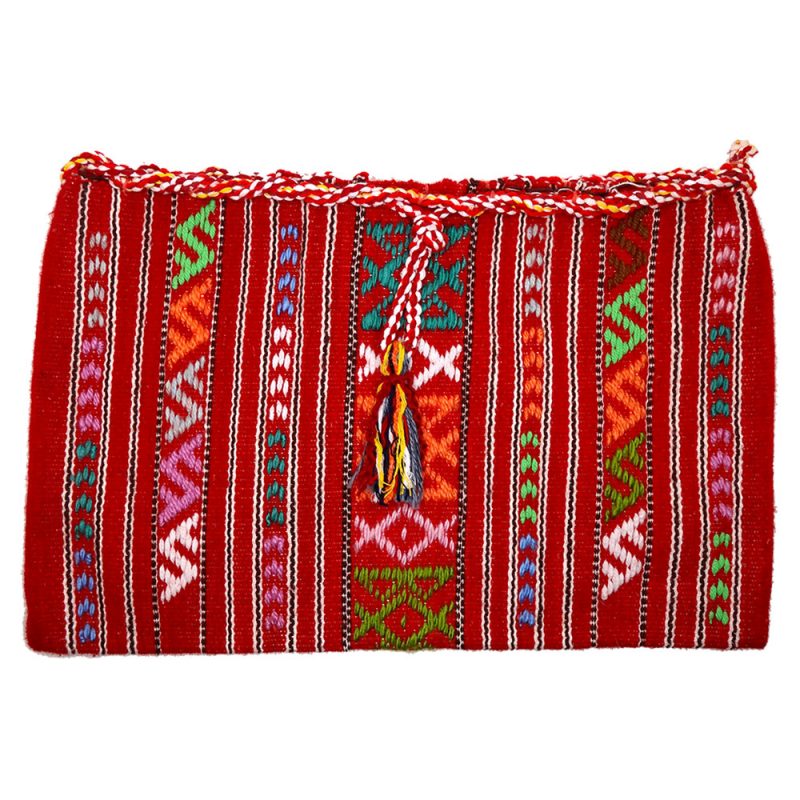 HANDWOVEN CRETAN BACKPACK (VOURGIA) RED 35x50cm