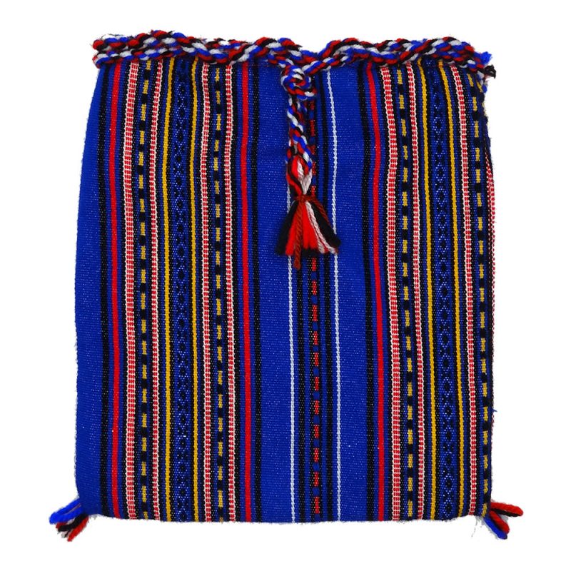 WOVEN CRETAN BACKPACK (VOURGIA) BLUE 8x10cm