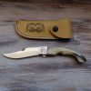 POCKET KNIFE WITH HORN HANDLE AND STAINLESS STEEL BLADE 21cm