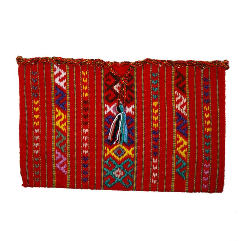 HANDWOVEN CRETAN BACKPACK (VOURGIA) RED 35x50cm